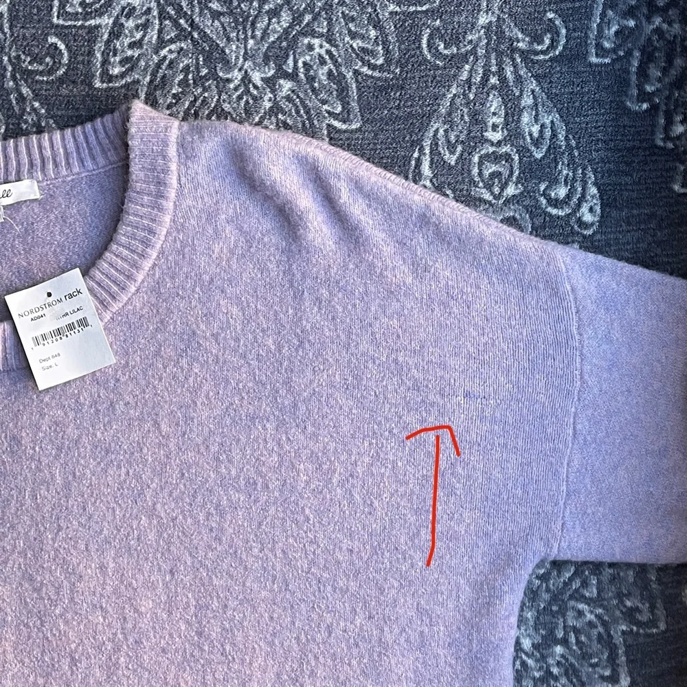 Madewell Payton Pullover Sweater in Heather Lilac Size Large